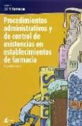 procedimientos administrativos y de control de existencias en est ablecimientos de farmacia-miquel recasens-9788496334267 procedimientos administrativos y de control de existencias en est ablecimientos de farmacia-miquel recasens-9788496334267