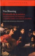 el triunfo de la musica: los compositores, los interpretes y el p ublico desde 1700-tim blanning-9788415277477 el triunfo de la musica: los compositores, los interpretes y el p ublico desde 1700-tim blanning-9788415277477