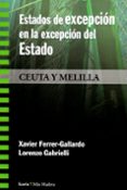 estados de excepcion en la excepcion del estado: ceuta y melilla-lorenzo gabrielli-xavier ferrer-gallardo-9788498888287 estados de excepcion en la excepcion del estado: ceuta y melilla-lorenzo gabrielli-xavier ferrer-gallardo-9788498888287