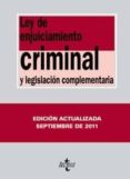 ley de enjuiciamiento criminal (11ª ed)-v. moreno catena-j. a. colmenero guerra-9788430953097 ley de enjuiciamiento criminal (11ª ed)-v. moreno catena-j. a. colmenero guerra-9788430953097