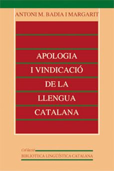 Portada de APOLOGIA I VINDICACIO DE LA LLENGUA CATALANA
