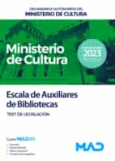 Descargar libros de google iphone ESCALA DE AUXILIARES DE BIBLIOTECAS. TEST DE LEGISLACIÓN. ORGANISMOS AUTÓNOMOS DEL MINISTERIO DE CULTURA 9788414271827 de  in Spanish