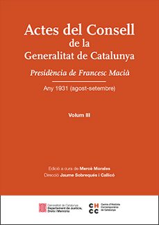 Portada de ACTES DEL CONSELL DE LA GENERALITAT DE CATALUNYA