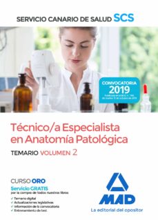 Libro de descargas pdf TECNICO/A ESPECIALISTA EN ANATOMIA PATOLOGICA DEL SERVICIO CANARIO DE SALUD. TEMARIO (VOL. 2) 9788414232347