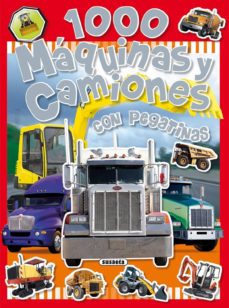 Portada de 1000 MAQUINAS Y CAMIONES ROJO CON PEGATINAS
