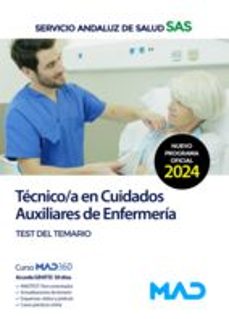 Portada de TECNICO/A EN CUIDADOS AUXILIARES DE ENFERMERIA. TEST DEL TEMARIO