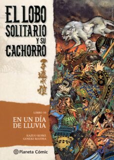 Portada de EL LOBO SOLITARIO Y SU CACHORRO (LIBRO 10). EN UN DIA DE LLUVIA