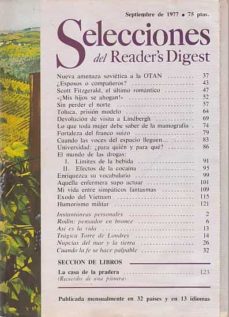 SELECCIONES DEL READER'S DIGEST. SEPTIEMBRE 1977 De SELECCIONES DEL ...