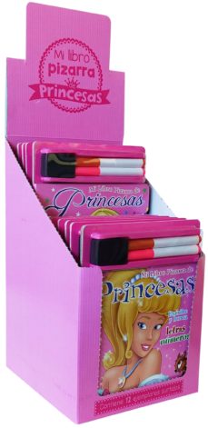 Portada de MI LIBRO PIZARRA DE PRINCESAS ESTUCHE CON 12 EJEMPLARES