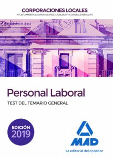 Book's Cover of Personal Laboral De Corporaciones Locales: Test Del Temario General