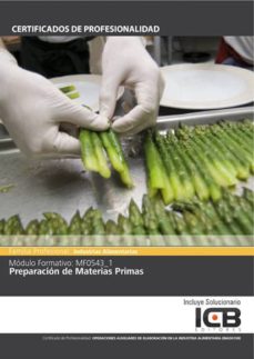 Portada de MF0543_1: PREPARACION DE MATERIAS PRIMAS