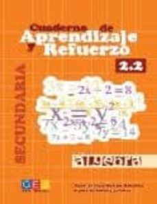 Portada de CUADERNO DE APRENDIZAJE Y REFUERZO 2.2. ALGEBRA. SECUNDARIA