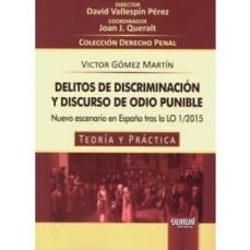 Descargar DELITOS DE DISTRIMINACION Y DISCURSO DE ODIO PUNIBLE gratis pdf - leer online