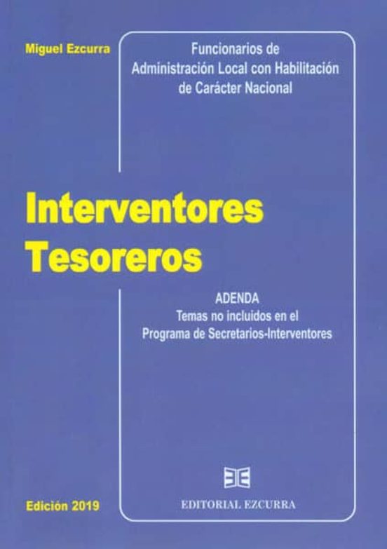 INTERVENTORES TESOREROS. ADENDA. TEMAS NO INCLUIDOS EN EL PROGRAM A DE SECRETARIOS INTERVENTORES