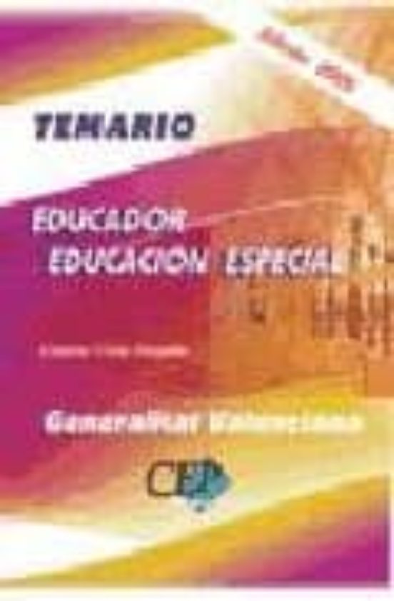 EDUCADOR EDUCACION ESPECIAL GENERALITAT VALENCIANA: TEMARIO