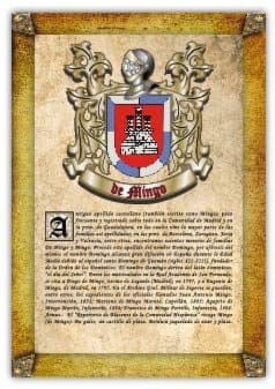Ebook Apellido De Mingo Origen Historia Y Her Ldica De Los Linajes Y