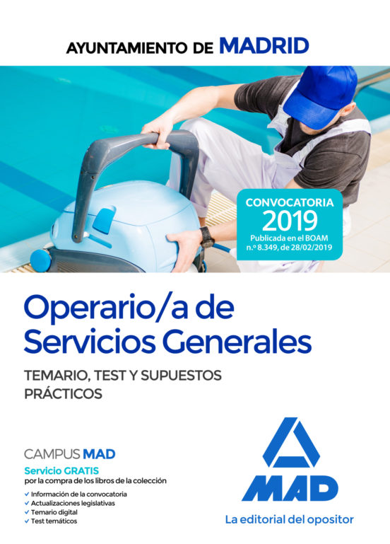 OPERARIO/A DE SERVICIOS GENERALES DEL AYUNTAMIENTO DE MADRID. TEMARIO